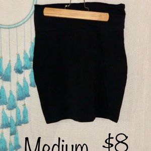 Women’s tube top or mini skirt